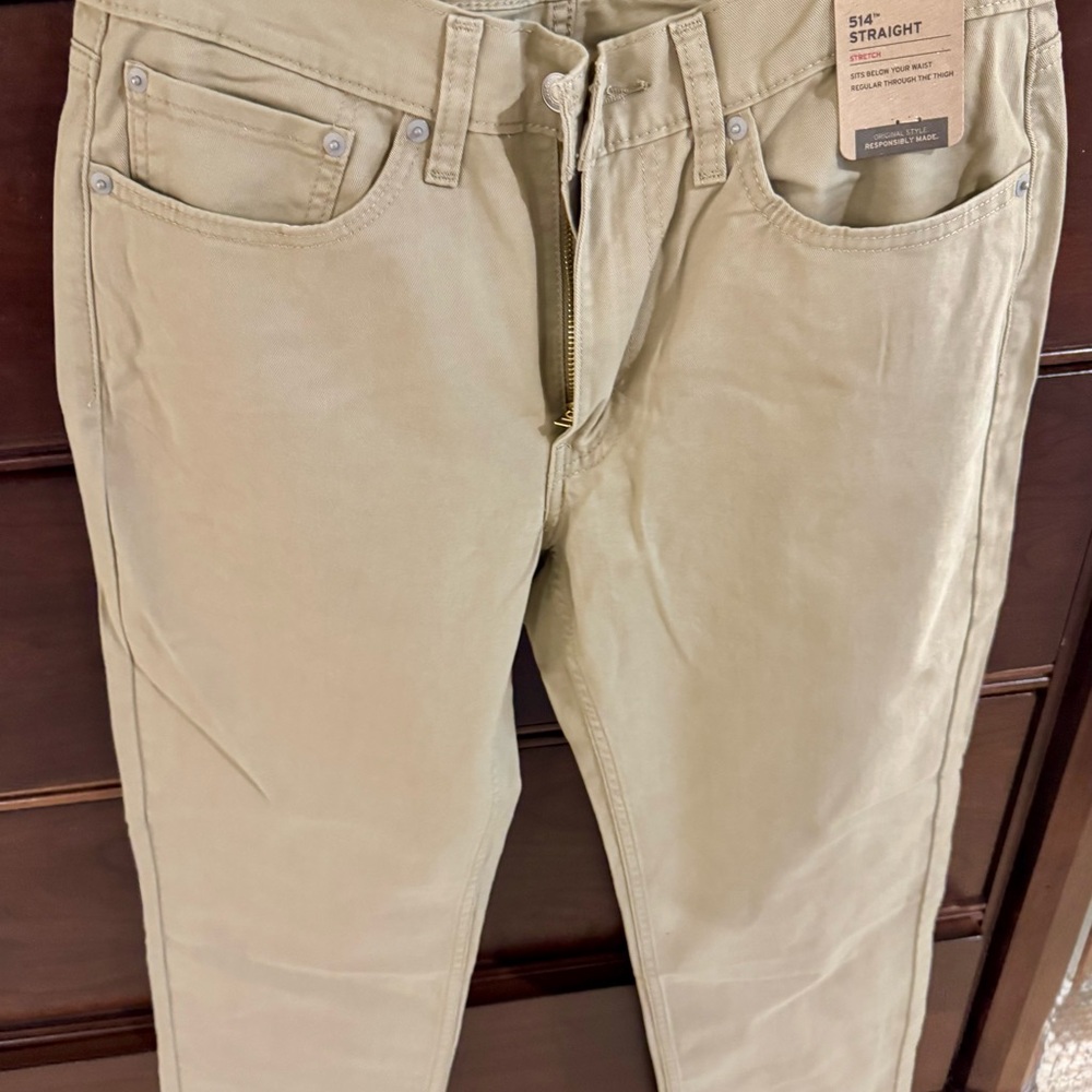Levi's 514 Straight Fit Tan Pants